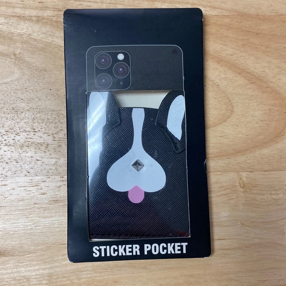 Phone Sticker Pocket Puppy Phone Wallet Cute